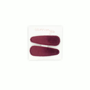 Raspberry Velvet Clip Set